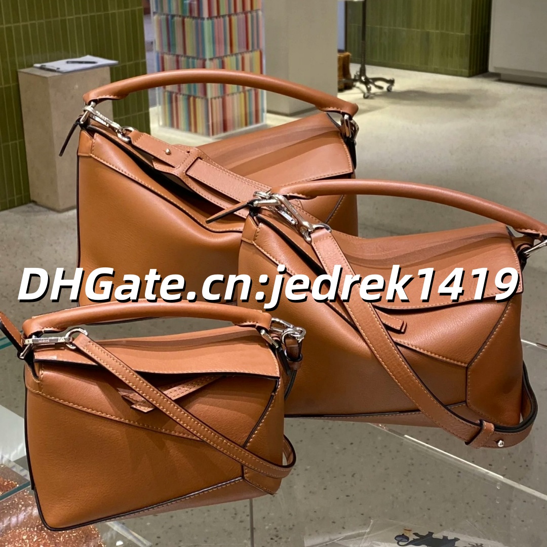 Puzzle Edge work travel bag large designer bag man Women Cowhide Crossbody Bags 10a designer mirror quality Shoulder Bags Large Capacity Shopping Lu