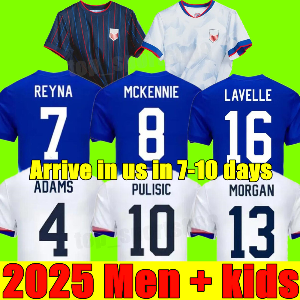 New 2025 PULISIC Soccer Jerseys REYNA SWANSON LAVELLE SMITH McKENNIE 25 26 Maillot De Futol FERREIRA ADAMS MORGAN Football Shirt BALOGUN DUNN Men Wo