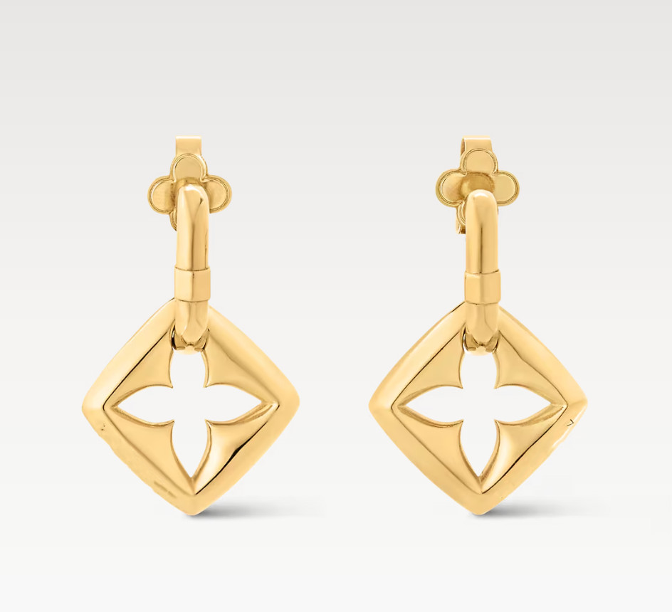 Avec la mode Box Femmes populaires Boucles d'oreilles Stud 18K Boucles d'oreilles de cerceau de luxe en or