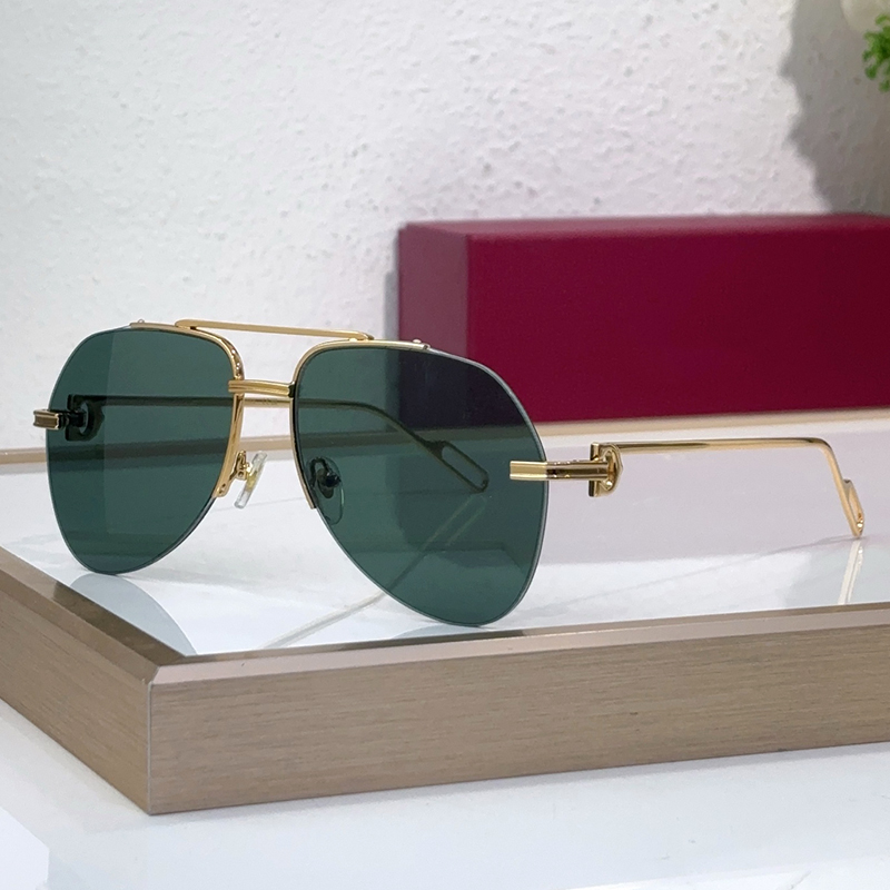 Designer For Men Women Oversized Metal Frame Eyewear 0110 Luxury Sunglasses Pilot Driving Goggles UV400 Protection Glasses With Box