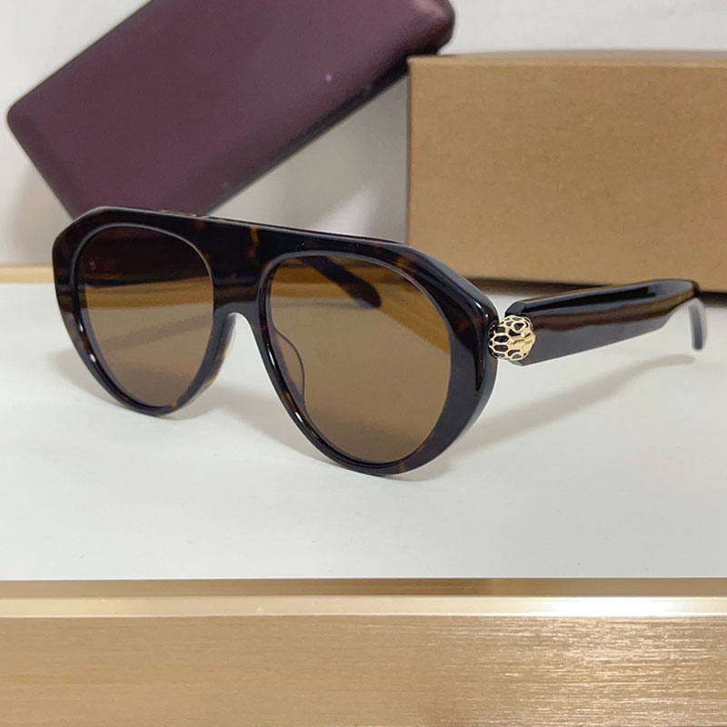 Lady Forever Pilot Acetate Sunglasses BV40060I Lady Designer Black Pilot Frame Outdoor Casual Wearing Style Womens New Sunglasses With Box