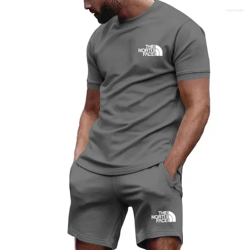 Mens Tracksuits 2025 Sportswear Short Sleeved T-shirt And Sports Shorts Summer Casual Jogging Pants Set Two-piece