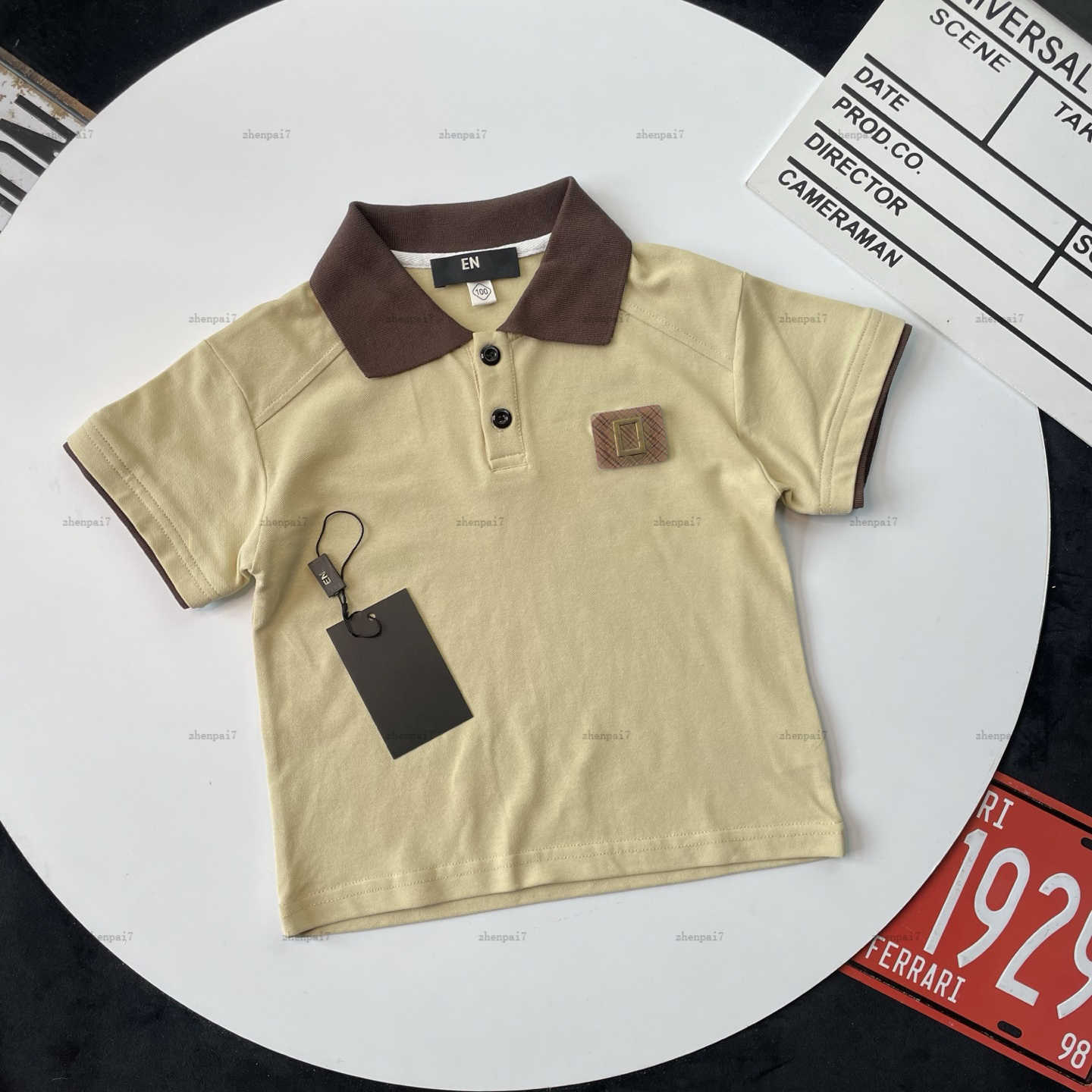 Top Short sleeve Polo shirt Metal logo baby lapel tee kids designer clothes child tshirt High quality boys girls T-shirts A235X07N056-image-1059092129