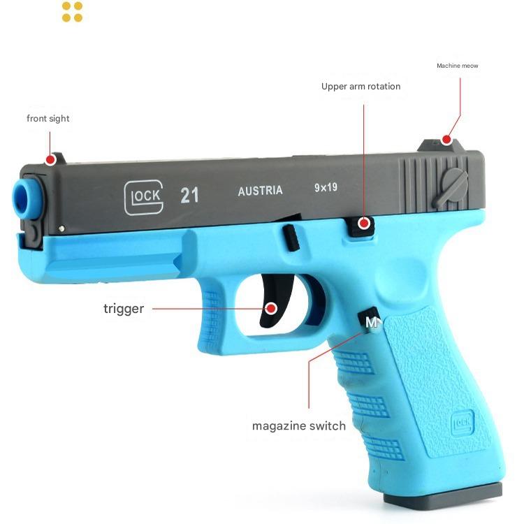 G17 M1911 Pistol Soft Bullet Toy Gun Manual Shell Ejection Blaster Launcher Simulation automatic rebuffering ejecting model-image-1049617769
