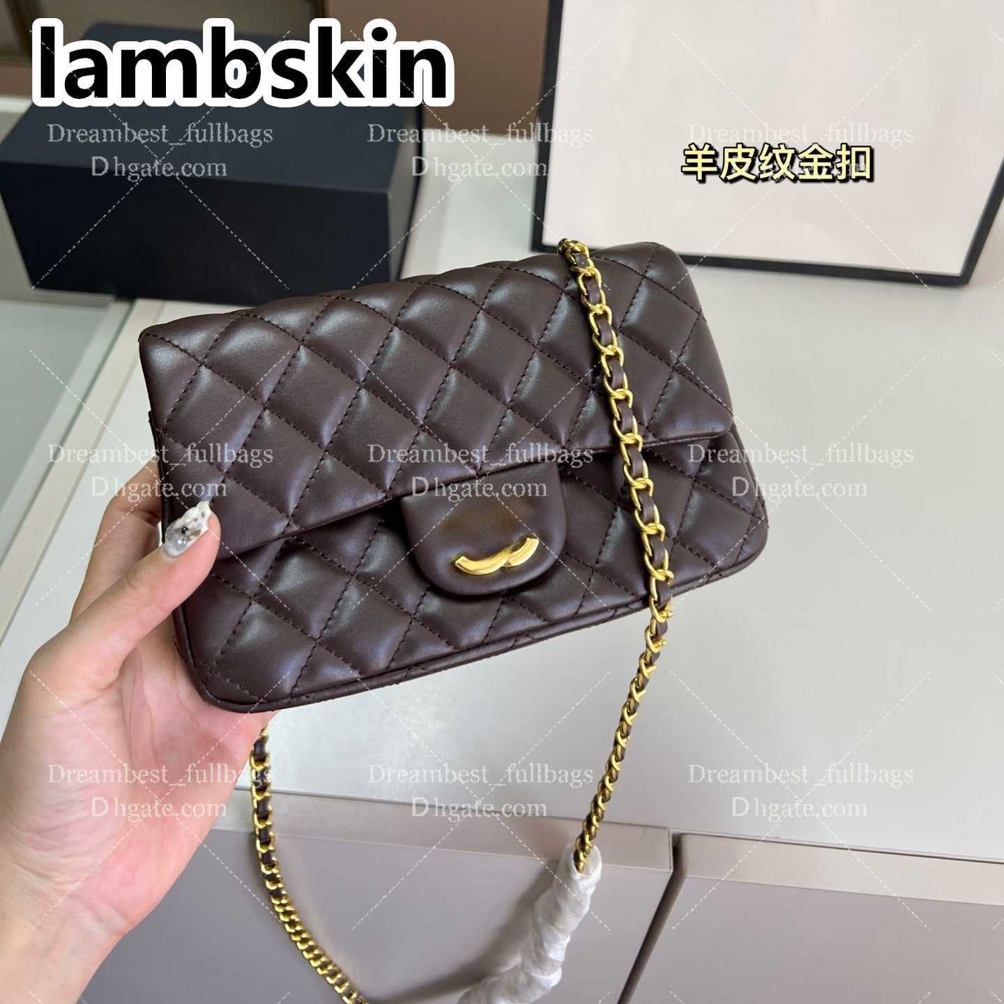 mini Classic Double Flap 20cm Quilted Bags Gold Hardware Lock Crossbody Shoulder Handbags multicolors can Choose Purse Shoulder gold chain and silve