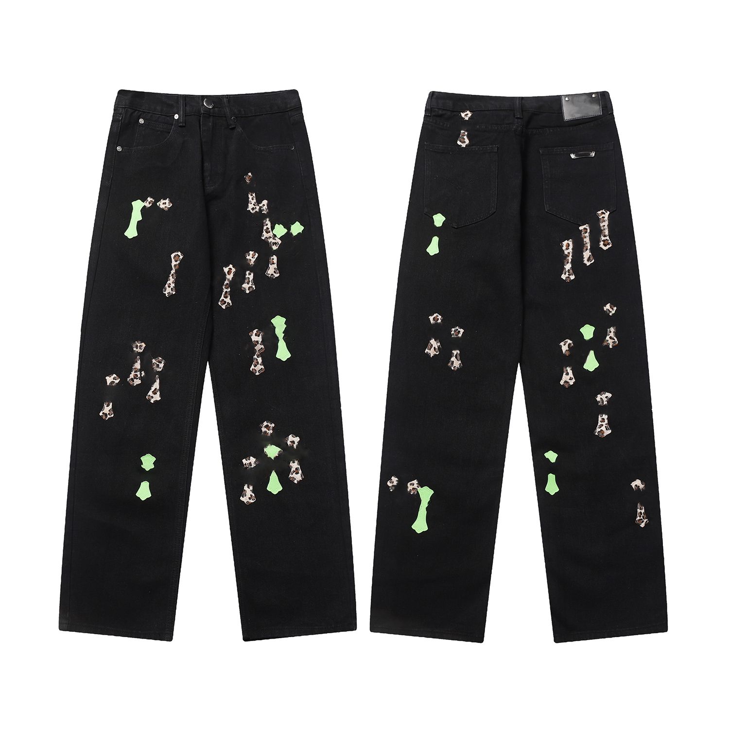 Heartness Jeans 2026 10A Chrome Jeans Designer Fashion Sanskrit Embroidery Pants Distressed Rippedbiker Slim Fit Motorcycle Men Women Hip Hop Cross