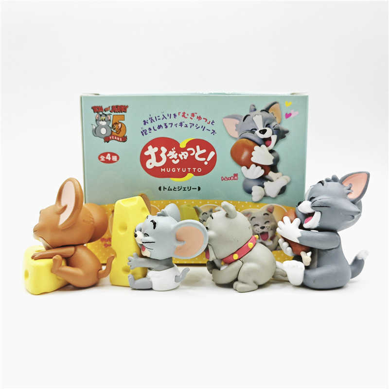 Action u0026 Toy Figures Tom and Jerry Hold onto Food Blind Box Cat Model Car Desktop Ornament K260321-image-1098418649