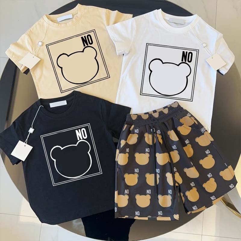 Designer kids clothes Boys girls suit brand sets Toddler Summer short sleeved shorts children baby 2-piece cotton size 900-150-image-1046291329
