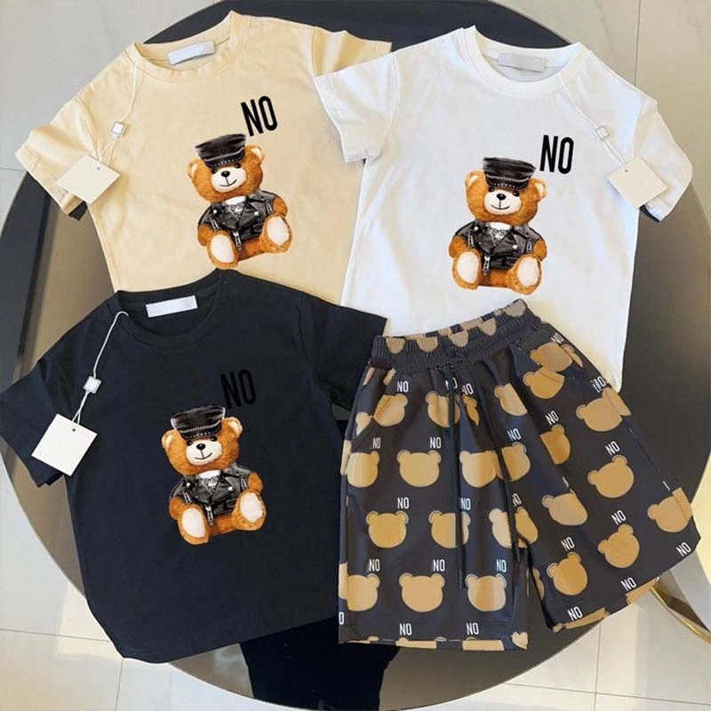 Designer brand sets kids clothes Boys girls suit Toddler Summer short sleeved shorts children baby 2-piece cotton size 900-150 27kr#-image-1059451922