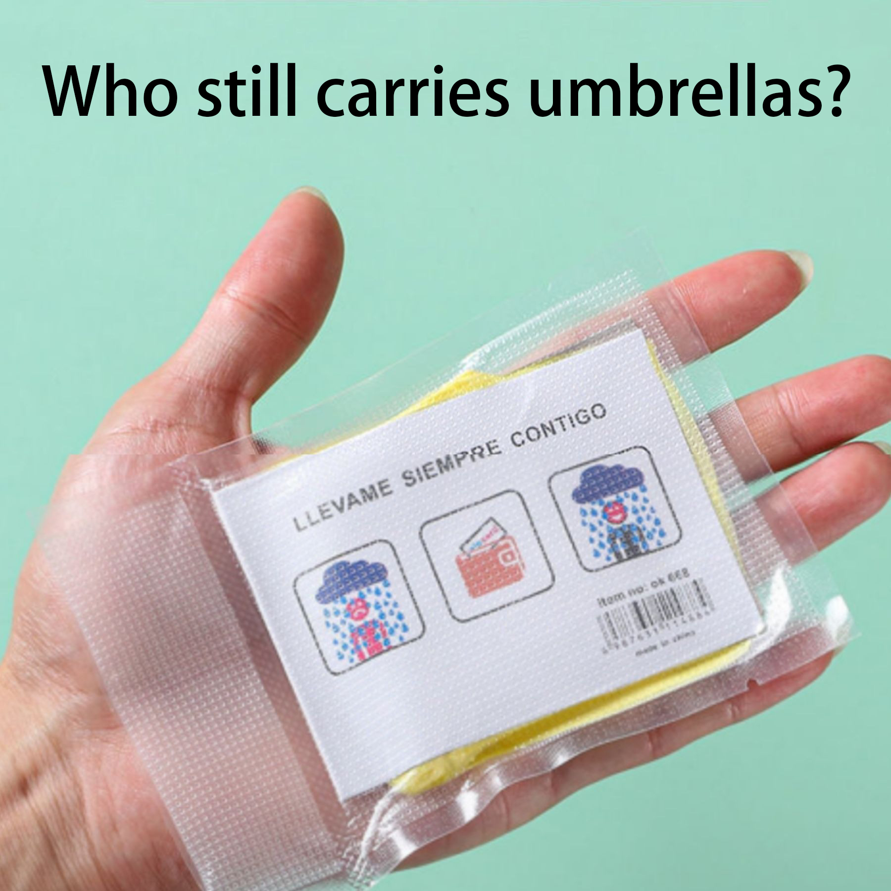 Disposable raincoat vacuum compression card packaging outdoor rafting tourism adult children thickened one size poncho-image-1059612841