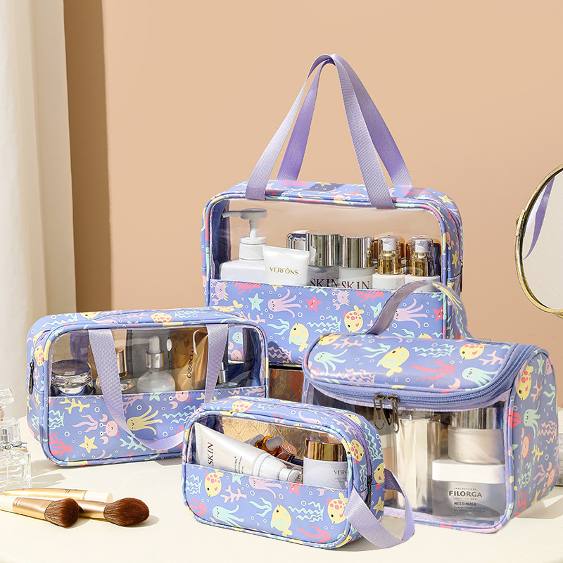 I261 A5 Fashion translucent large capacity cosmetic bag