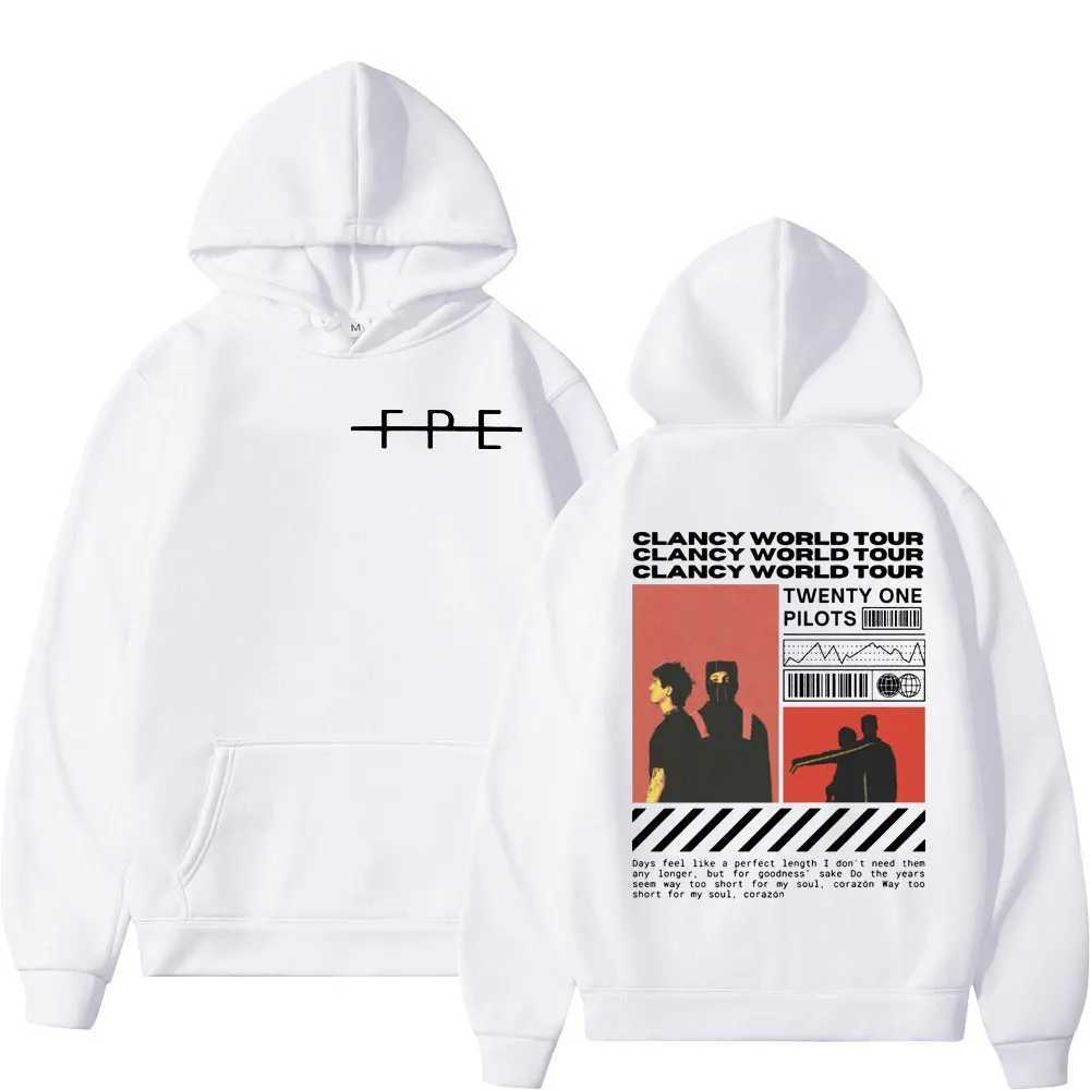 Twenty One Pilots The Clancy Tour 2025 Sweat à capuche Hommes Femmes Mode Casual Sweat-shirts à manches longues Rock Hip Hop Pulls surdimensionné