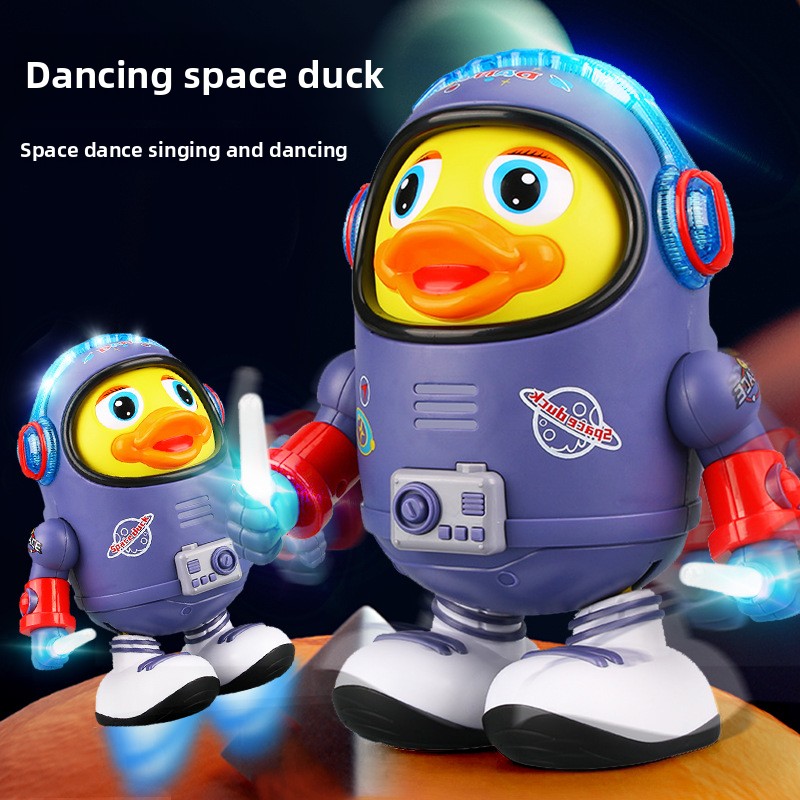 Singing and dancing space duck space panda toy rocking electric robot boy girl children gift-image-1059730360