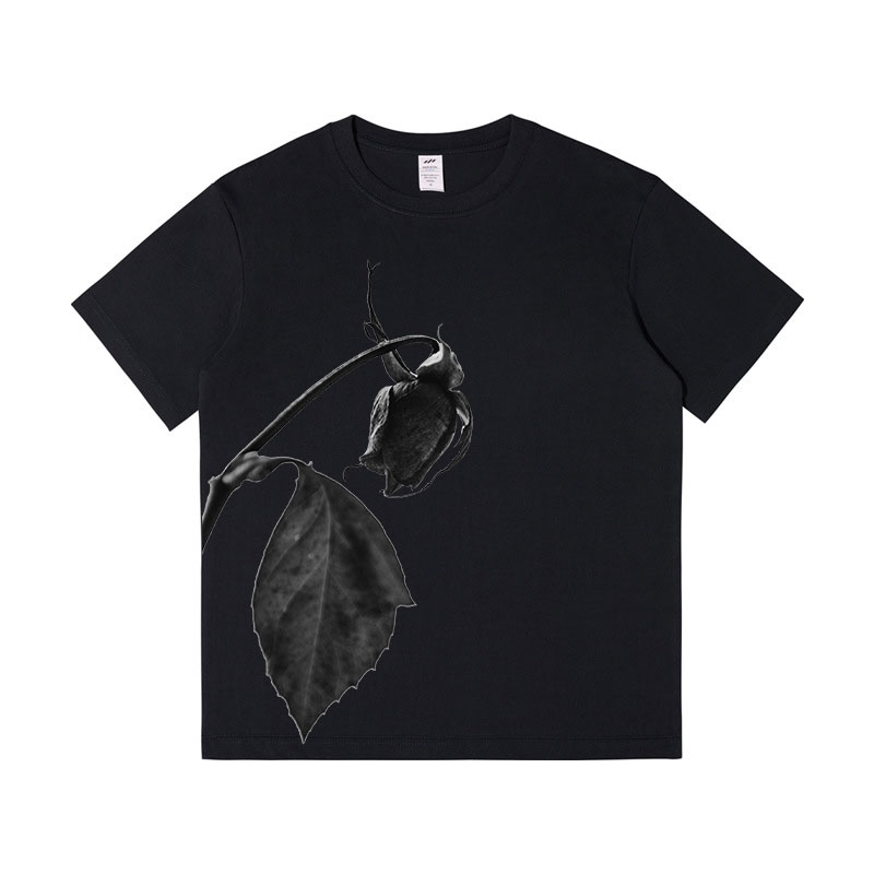 Monochrome Printed Summer Short-sleeve 100 Cotton Women T Shirts with O-neck Causal Daily Y2k Funny Designer Clothing 2025 New