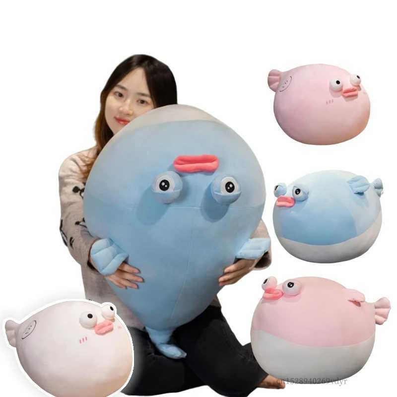 Giant Cute Puffer Plush Toy Stuffed Kawaii Fat Fish Doll Puffers Plushies Soft Hug Pillow Cushion Birthday Gifts for Kids Girl Z250529 W260306-image-1096667739