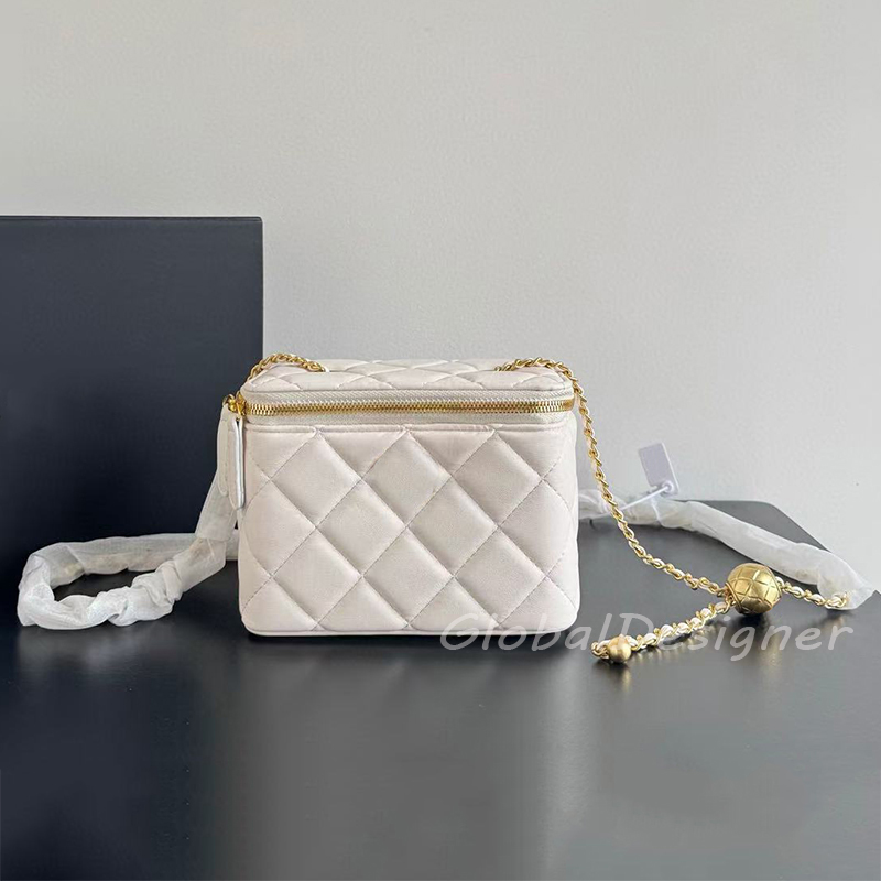 Sac de maquillage des femmes de créateurs sac cosmétique de luxe Lady crossbody sac diamant sage