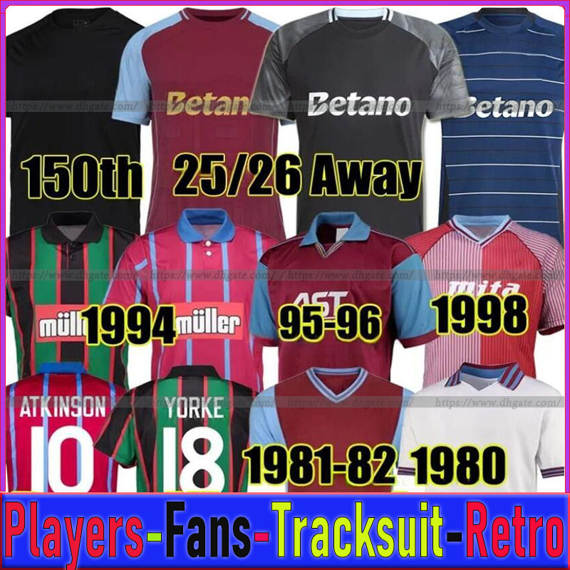 25 26 Aston VillaSoccer Jerseys Kids Kit 150-Year Anniversary Aston VillaFootball Shirt Fans Version Camisetas Futbol MINGS McGINN BUENDIA WATKIN-image-977245085