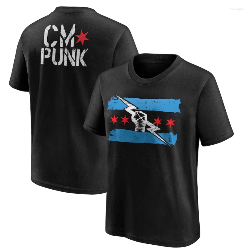 T-shirts pour hommes T-shirt punk noir cm 3d imprimé hommes femmes à manches courtes