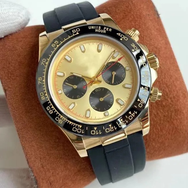U1 Top AAA Automatic Mechanical Men's Watch Luxury Designer Fashion Diamond Bezel Meteorite Face Dial Folding Buckle Sapphire Day Tona Designer