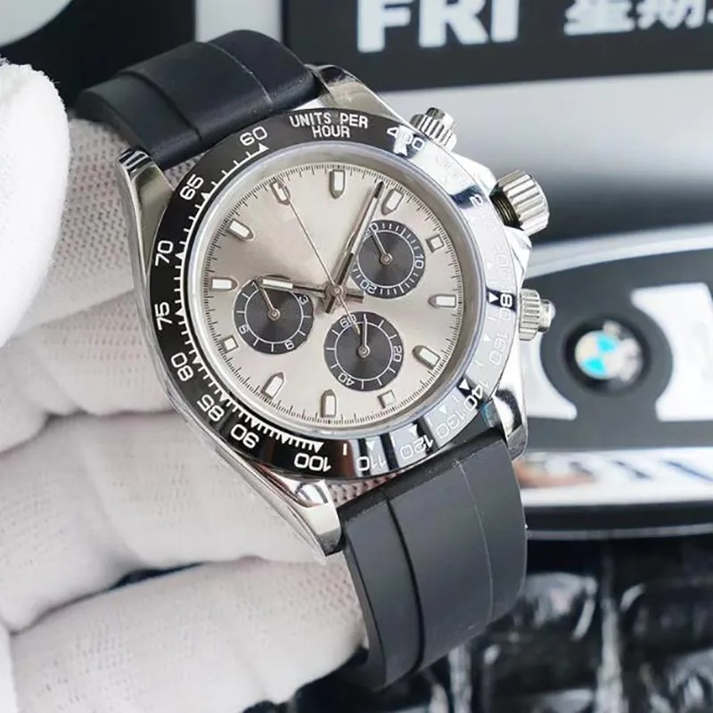 U1 Top-grade AAA Fashion Day Tona 116519LN Watch Mens Designer Watches Sapphire Ceramic Bezel Automatic Mechanical Movement Waterproof Rubber Strap