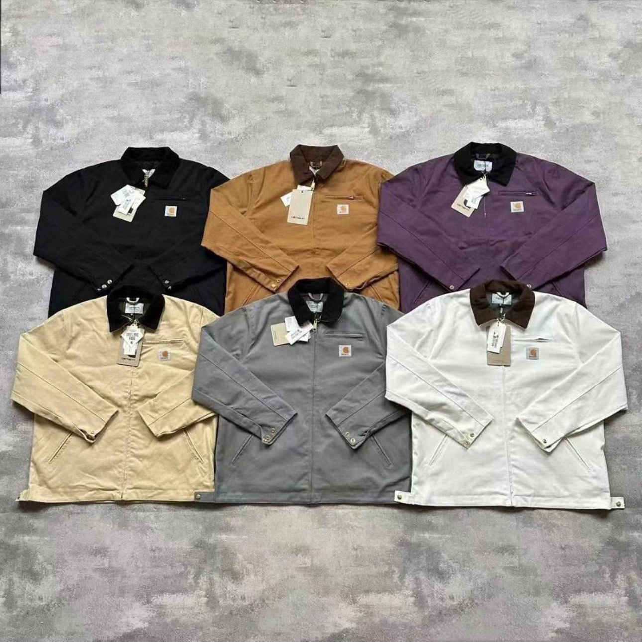 Designer Jacket carhartjackets men Jackets thick retro canvas washed jacket Zipper Breathable Coats lapel Wear resistant windproof Cotton Outwear-image-933440089