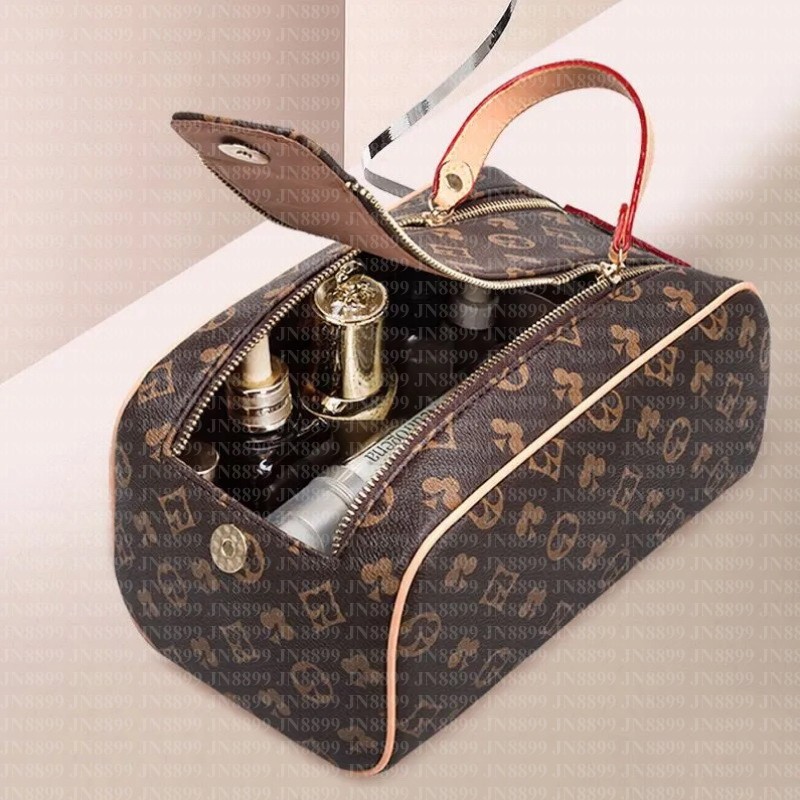 High quality Men Womens Double zipper Makeup Bag Designer Women WashBag Large Capacity Cosmetic Bags Toiletry Bag classic Man Travelling Toilet B-image-983225449