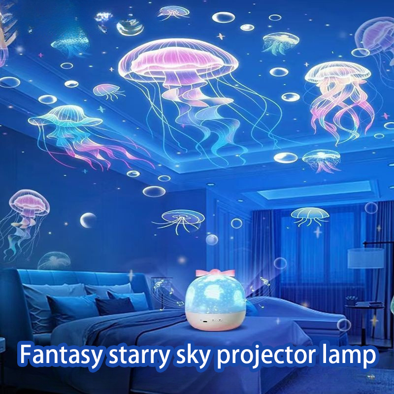 Bluetooth audio starry sky projector music night light starlight children boys and girls day birthday gift creative gift-image-1059899461