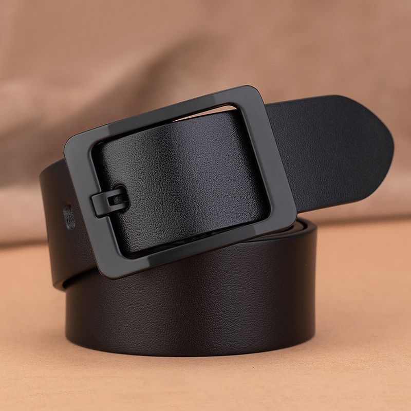 New fashion smooth buckle leather belts luxury designer belt for men big buckle male chastity top womens wholesale-image-945373890