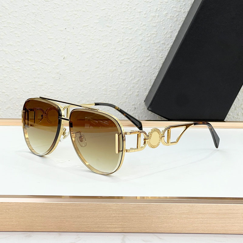 Luxury Designer Womens and Mens Composite Fashion Pilot Metal Frame Outdoor Sunglasses 4706 UV400 with Box