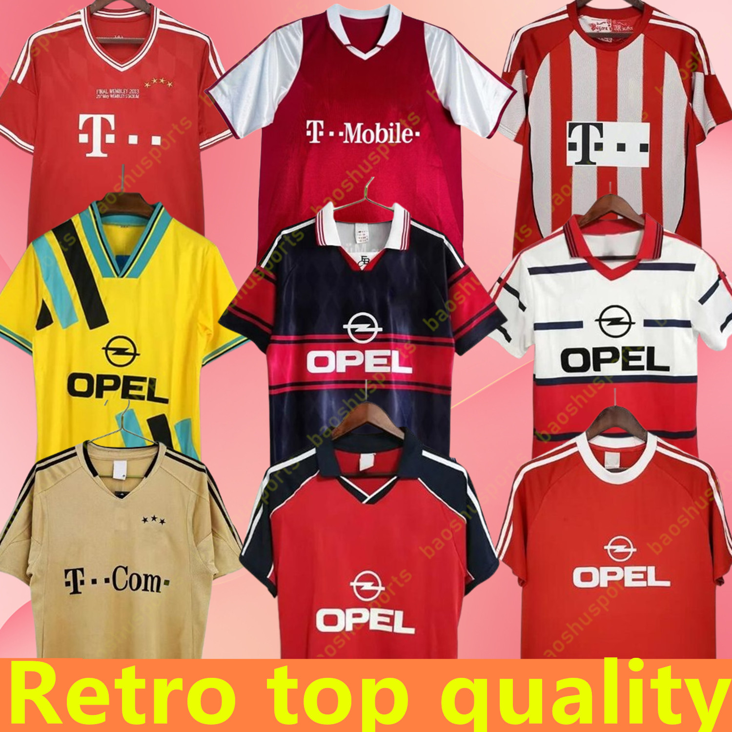 Retro MATTHAUS soccer Jerseys Bayerns 1993 95 96 97 98 99 2000 04 05 10 11 12 13 14 15 17 18 ROBBEN LAHM MULLER JAMES LEWANDOWSKI KLINSMANN Munic-image-976891228