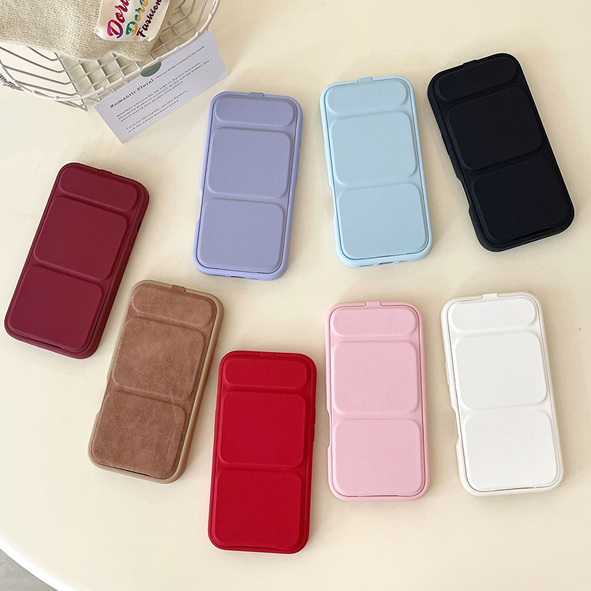 Coque de téléphone à support pliable magnétique pour iPhone 16 15 14 13 Pro 12 11 Max 16Pro flip 15promax coque de téléphone 14pro couleur unie 1