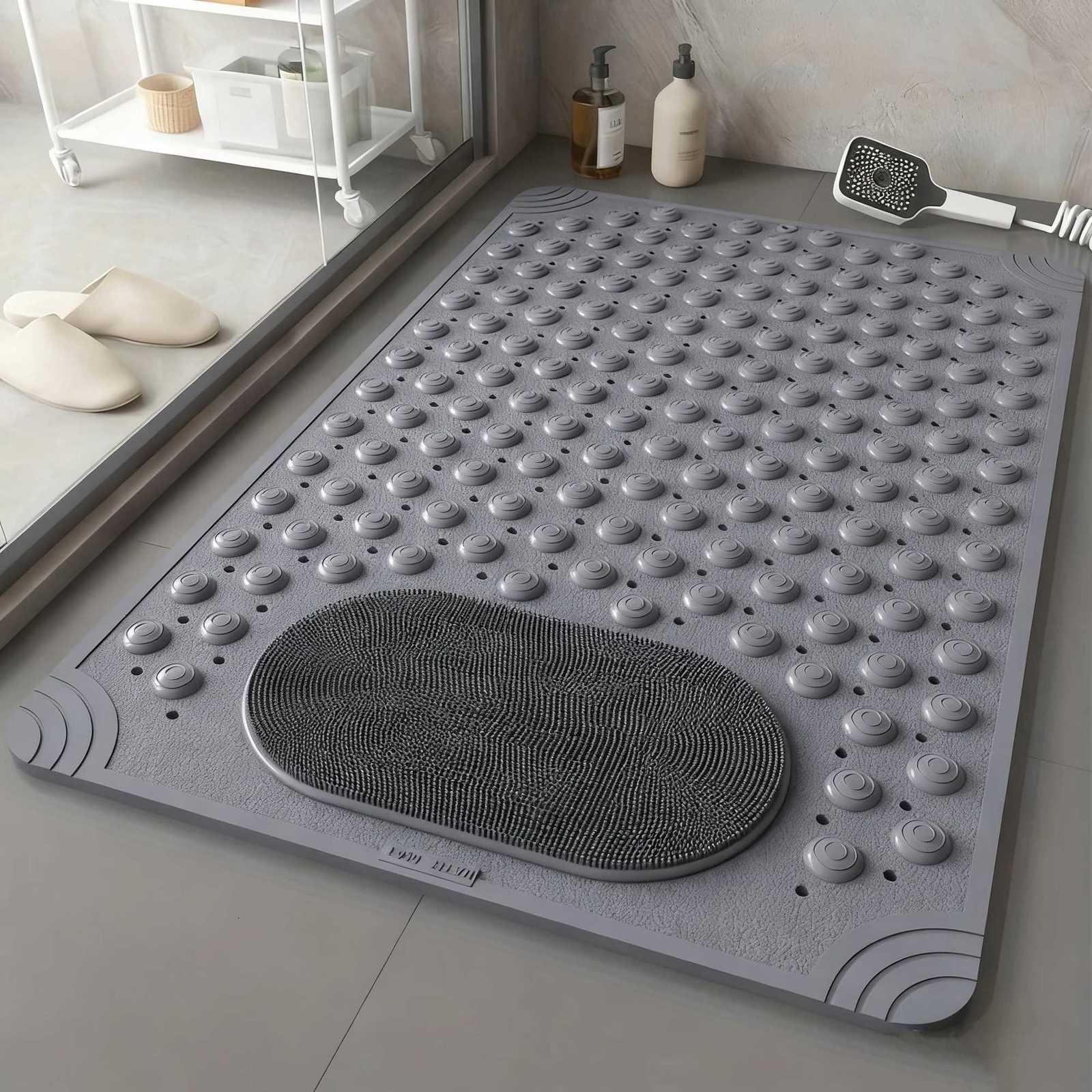 Anti-slip Shower Stall Mat Shower Room Mats with Suction Cup Non-slip Bath Rug Foot Massage Shower Carpet for Home Bathroom M251201-image-1086783819