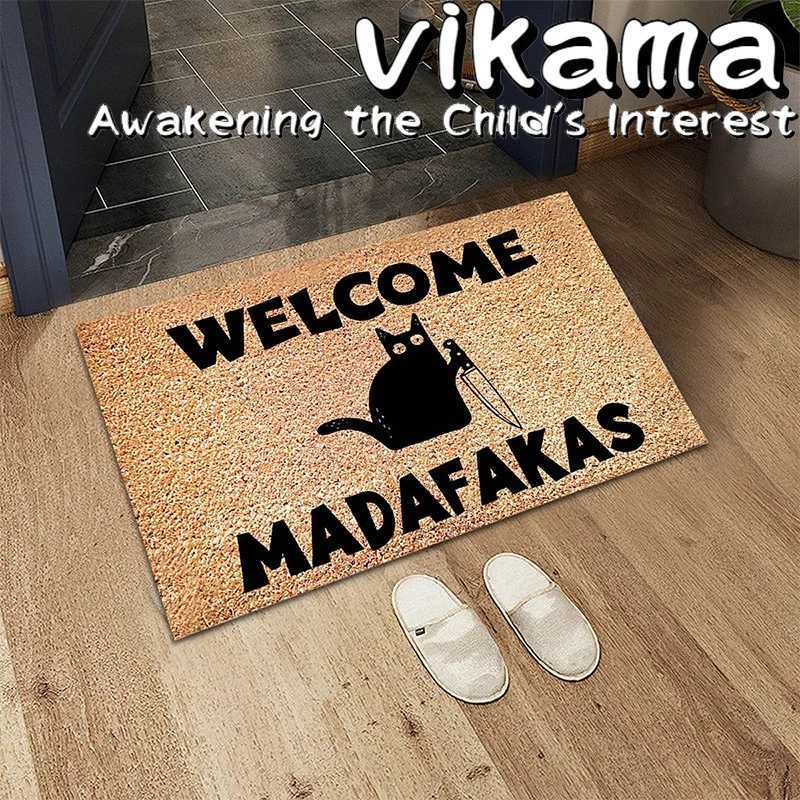VIKAMA dessin animé Ins Style cristal velours tapis de sol Anti-salissure maison porche absorbant anti-dérapant cuisine tapis de sol M251201