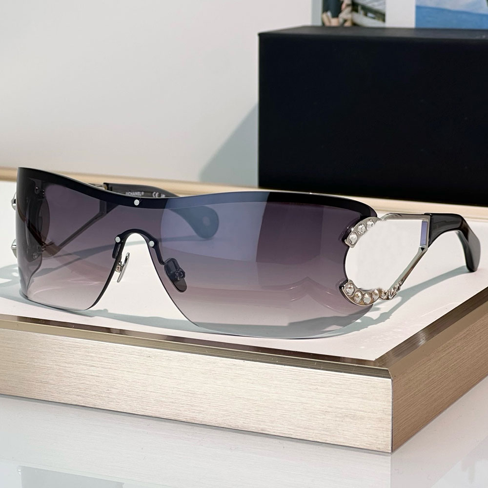 Womens Shield Sunglasses luxury designer mens sunglasses 9579B mirror legs embedded with crystal sign fashion show sunglasses high quality UV400 Pro