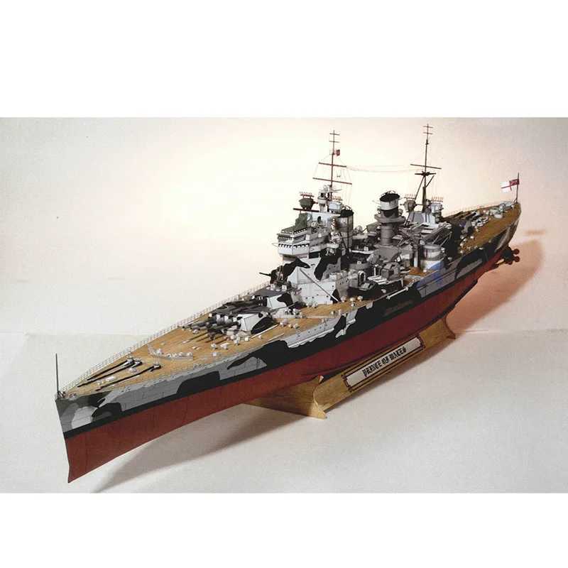 83CM British Prince of Wales Battleship Paper Model Battleship Model Warship Handmade 3D diy Gift Jigsaw Puzzle Model Toy C251118-image-1086727844