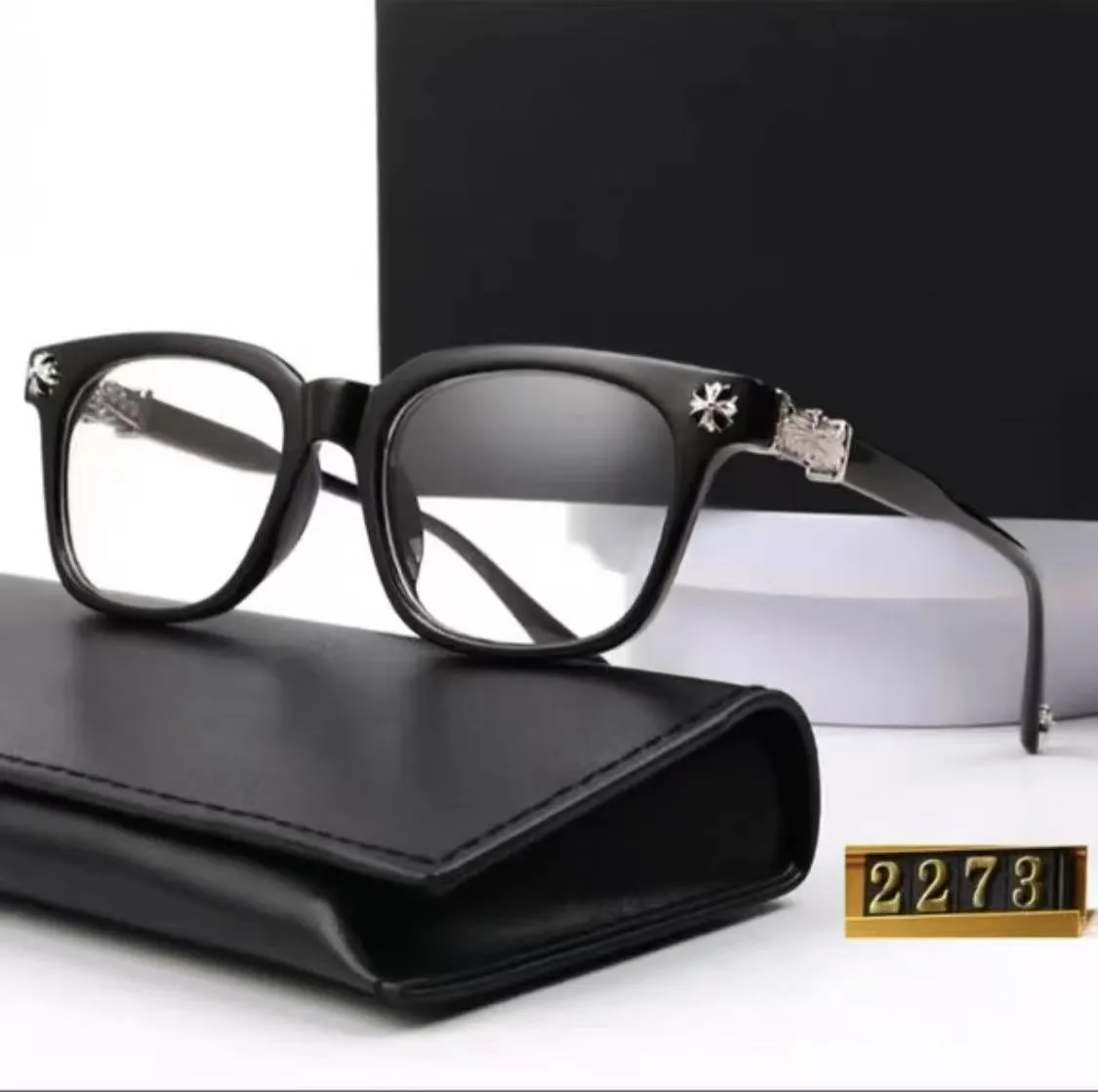 chrome Sunglasses Cross Sunglasses Luxury Designer Glasses Sunglasses For Women glasses Frames Men Fashion Plate Eyeglass 2273