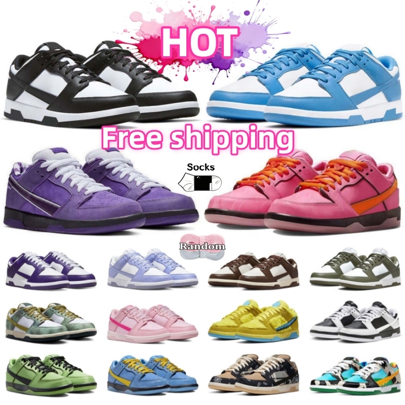 big Size us13 Designer Running Shoes Men Women duncs low pandasneakers White Black Grey Fog Olive Brown Univeity Red UNC Coast Outdoor Mens Trainers