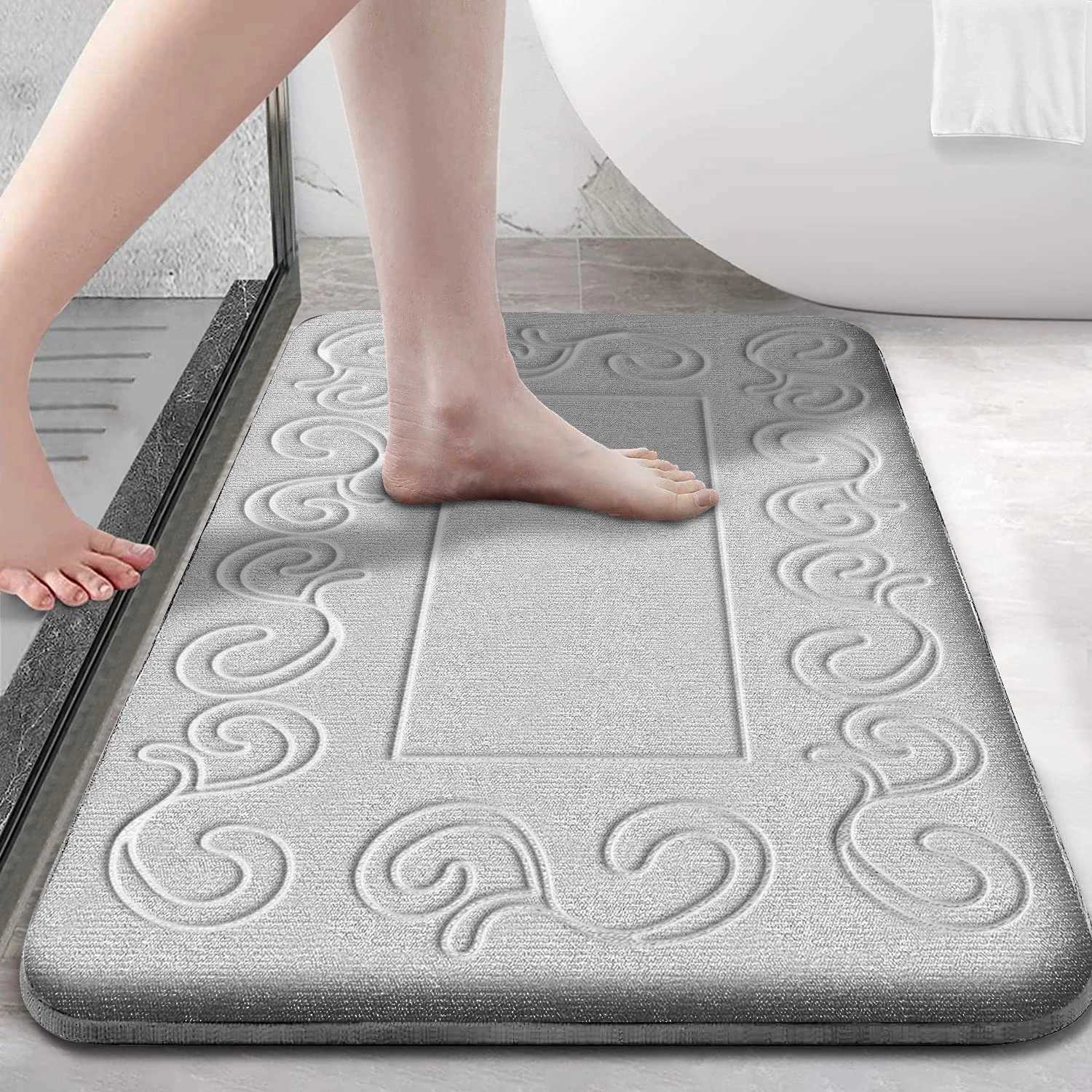 Anti slip absorbent bathroom mat bath mat ultra soft bathroom carpet machine washable bath rug home decoration M251201-image-1086780011