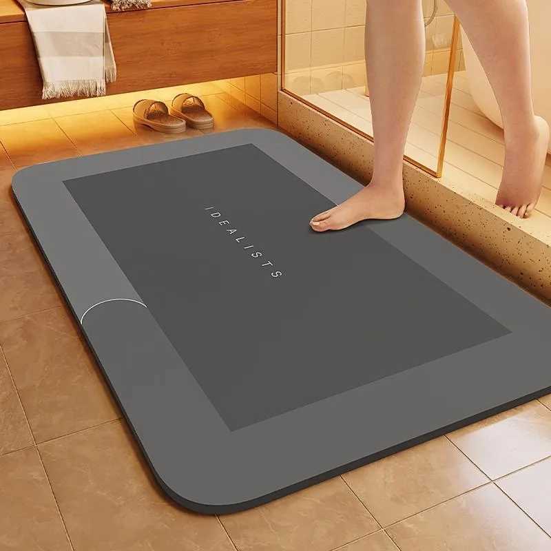 Diatomite Super Absorbent Bathroom Floor Mat Anti Slip Foot Carpet Quick-drying Shower Toilet Rug Doormat Washable Home Decor1PC M251201-image-1086782268