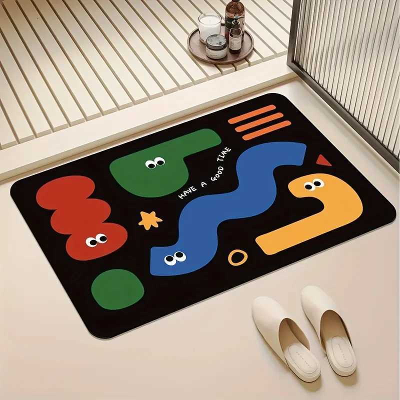 VIKAMA Dopamine Bathroom Diatomaceous Earth Carpet Absorbent Non Slip Washable Shower Room Entrance Mat Home Decor M251201-image-1086781684