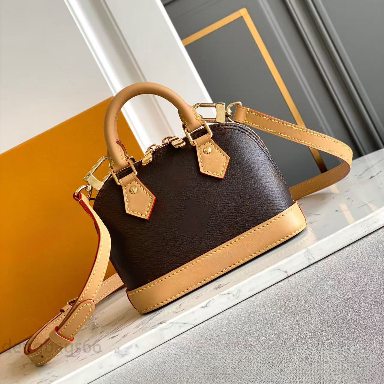 designer bag Allmas BB mini Bag shoulder bag brown Shell bag Luxury Handbag crossbody bag tote Women Classic monogram Flower Printed Leather underar