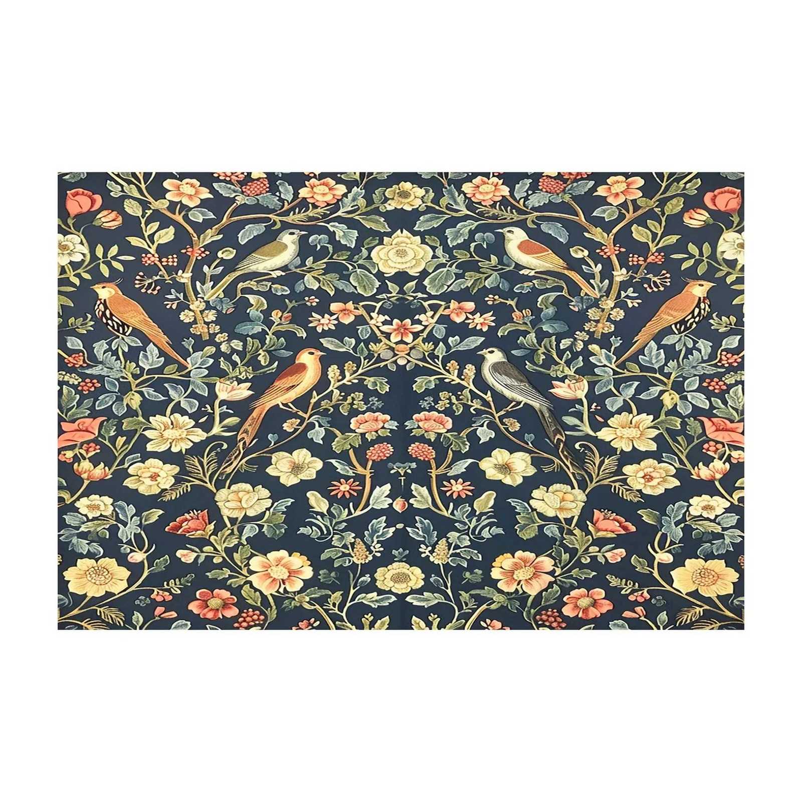 Tapis Floral artistique de Style médiéval, paillasson de sol pour porte d'entrée, lavable, pour salon, salle de bain, décor antidérapant, doux, M