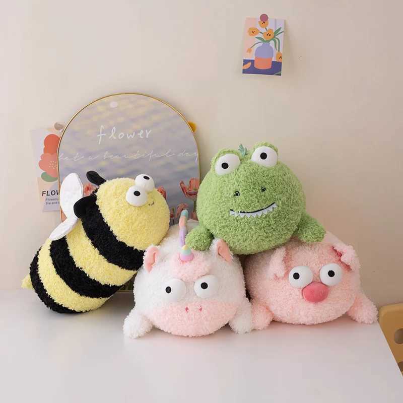 Super Cute Cartoon Bee Crocodile Unicorn Pig Plush Stuffed Doll Toys Soft Fluffy Plushies low for Baby Birthday Gifts H251201-image-1086790343