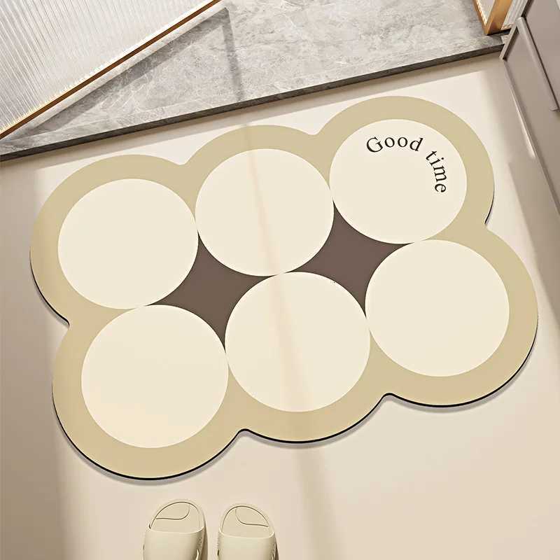 Geometric Shape Diatom Mud Bathroom Floor Mat Toilet Water-Absorbing Quick-Drying Foot Mat Household Toilet Non-Slip Mat M251201-image-1086781741