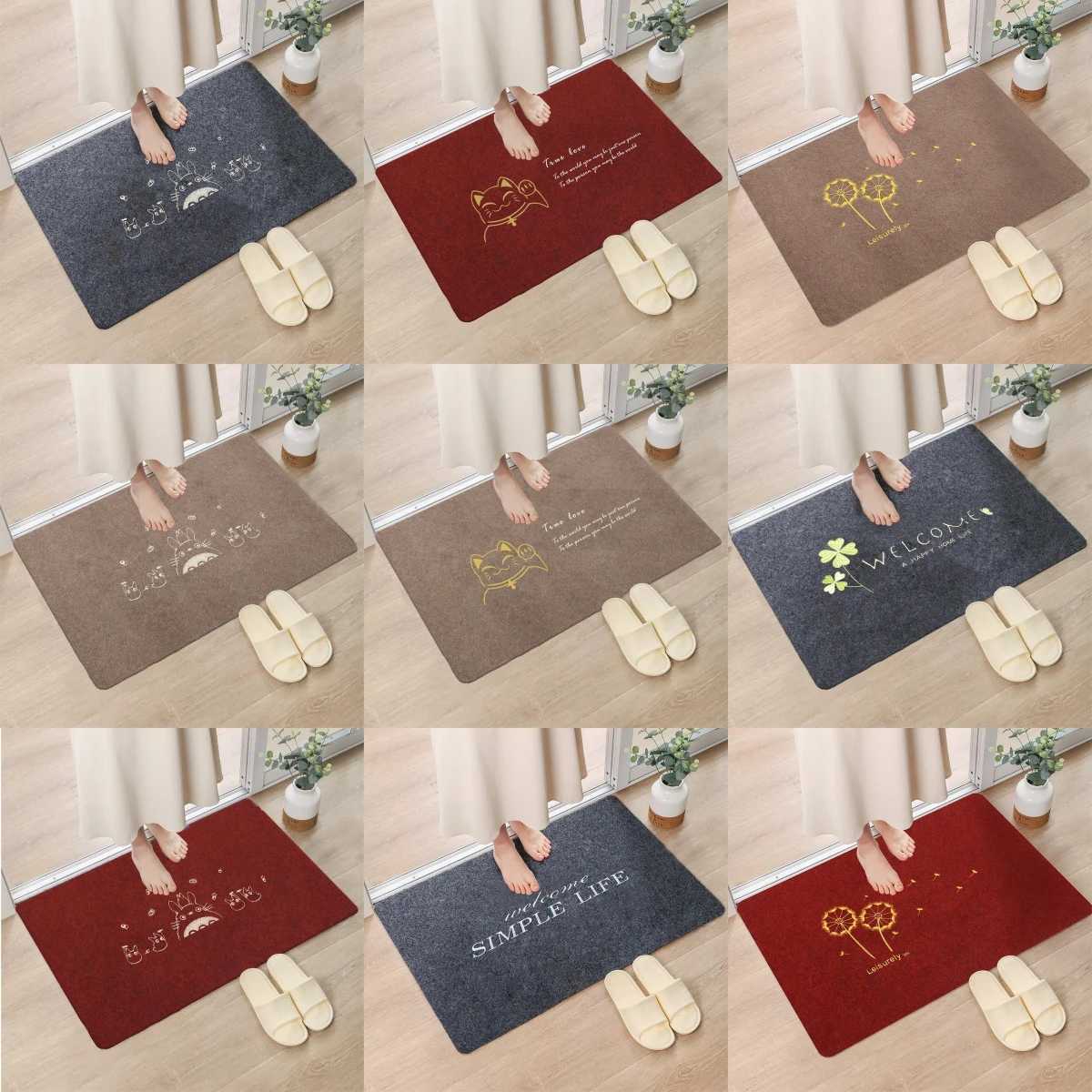 Dessin animé pissenlit motif tranquille nouveau tapis de sol d'entrée salle de bain absorbant salle de bain pied tapis de porte décoration M25120