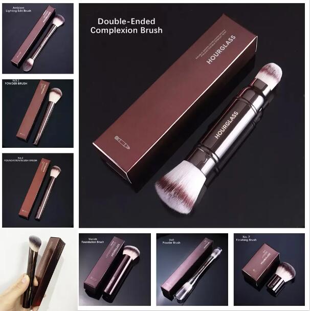 2026 Hourglass Makeup Brushes Face Large Powder Blush Foundation Contour Highlight Concealer Blending Retractable Kabuki Cosmetics Blender Tools-image-717784854
