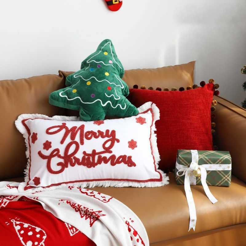 Christmas Throw lows Xmas Tree Gingerbread Man Plush lows Decorative Sofa Cushion He Christmas Party Decor Navidad Gift H251201-image-1086791163