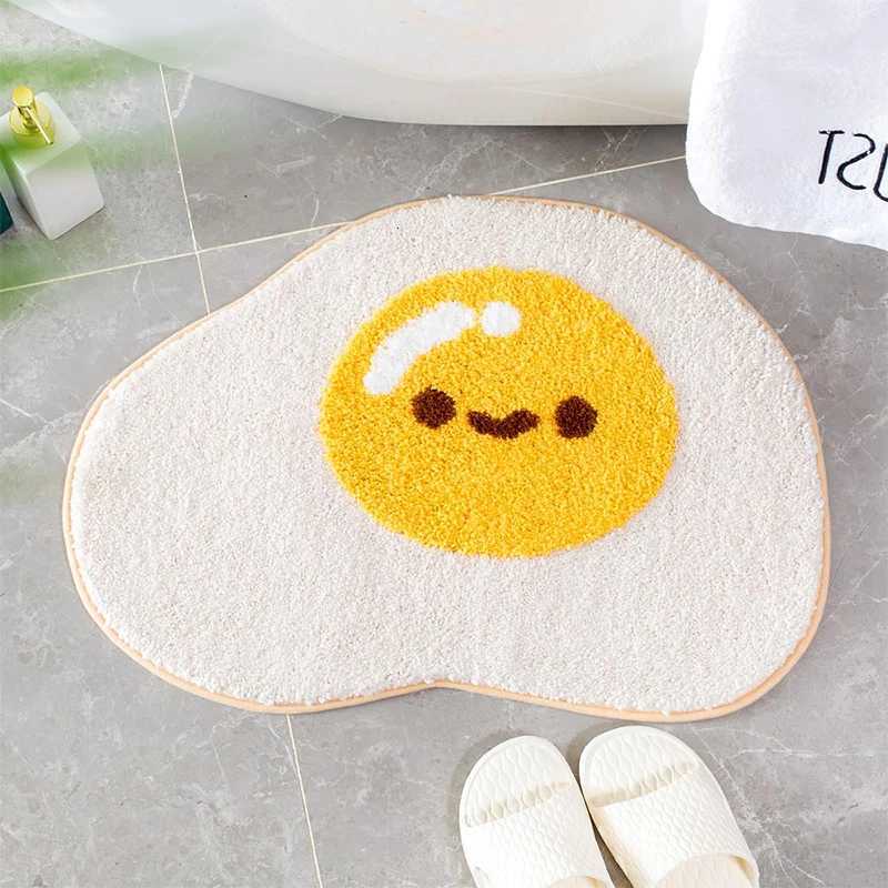 Cute Bath Mat Bathroom Non-slip Soft Rug For Showers Creative Eggs Plush Microfibre Super Absorbent Plush Rug Kids Bedroom Decor M251201-image-1086779927