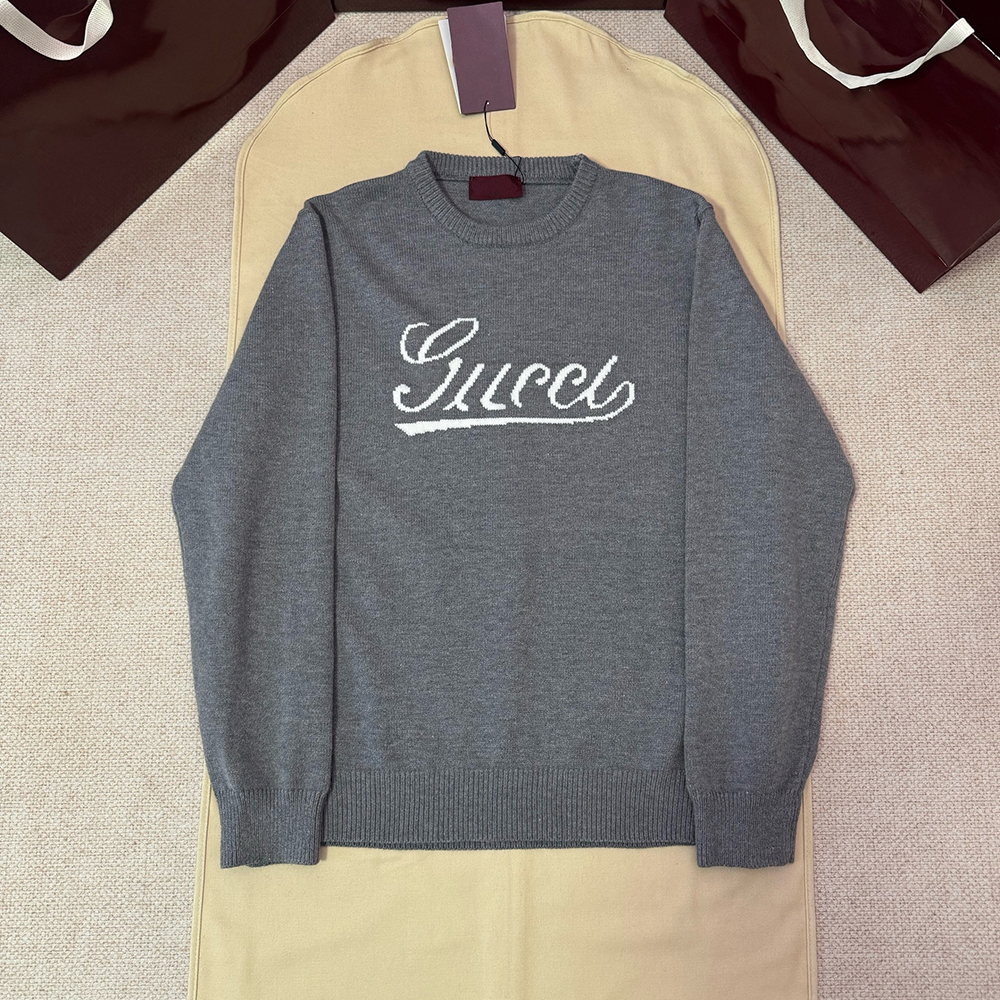 High quality designer men's sweater, round neck letter knit sweater, outdoor sports pullover, fashionable and versatile hoodie