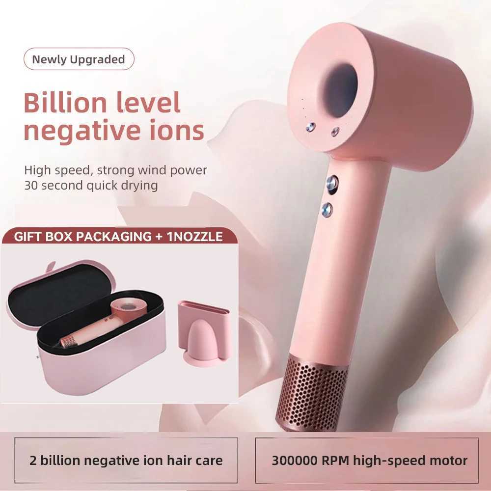 Professional Leafless Hair Dryer Strong Power Blow Hair Dryer Quick Dry Travel He Hair Styler Negative Ionic with Gift Box C251202-image-1086952346